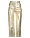 Dancassab X Modes Woman Pants Gold Size M Lambskin In Gold