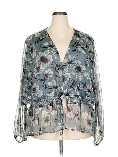 Pre-owned Dance & Marvel 3/4 Sleeve Blouse In Blue