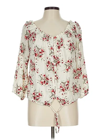 Pre-owned Dance & Marvel 3/4 Sleeve Blouse In White