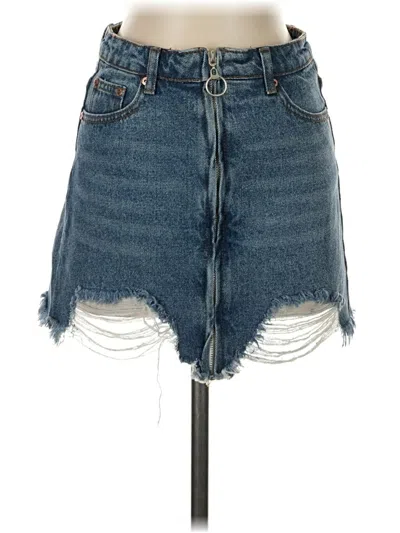 Pre-owned Dance & Marvel Denim Skirt In Blue