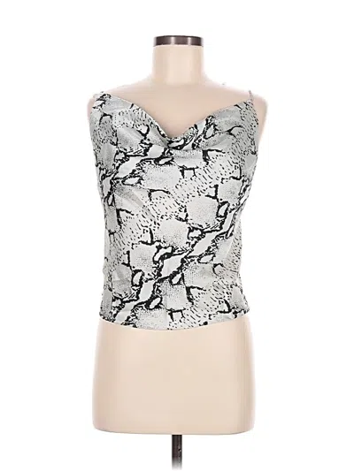 Pre-owned Dance & Marvel Sleeveless Top Silver One Shoulder Neckline Tops