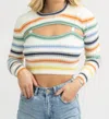 Dance & Marvel Stripe Knit Tank + Bolero Crop Top In Multicolored In Multi