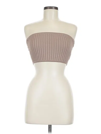 Pre-owned Dance & Marvel Tube Top Brown Strapless Neckline Tops