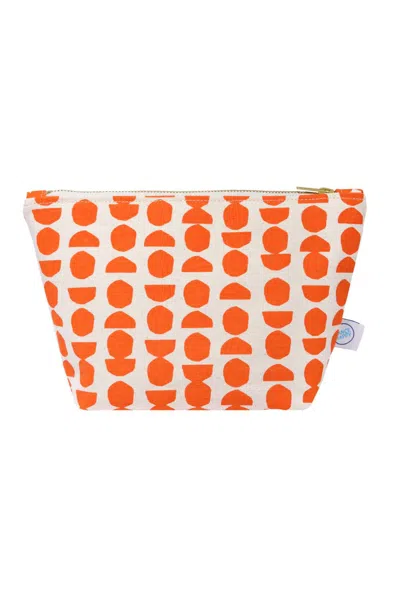 Dance Happy Designs Women's Artemis Cosmetic Bag In Coral/beige