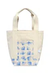 Dance Happy Designs Women's Ginkgo Mini Tote Bag In Ivory/blue