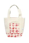 Dance Happy Designs Women's Ginkgo Mini Tote Bag In Ivory/red