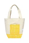 Dance Happy Designs Women's Grid Mini Tote Bag In Ivory/yellow