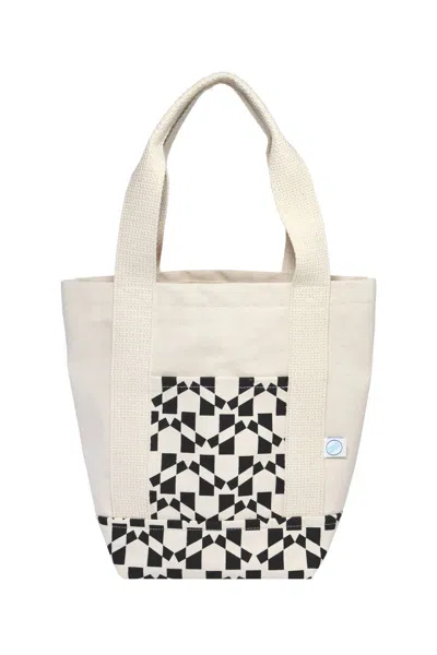 Dance Happy Designs Women's Hadley Mini Tote Bag In Ivory/black In Multi