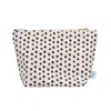 Dance Happy Designs Women's Tiny Dots Cosmetic Bag In Beige/dark Slate