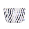 Dance Happy Designs Women's Tiny Dots Cosmetic Bag In Beige/navy