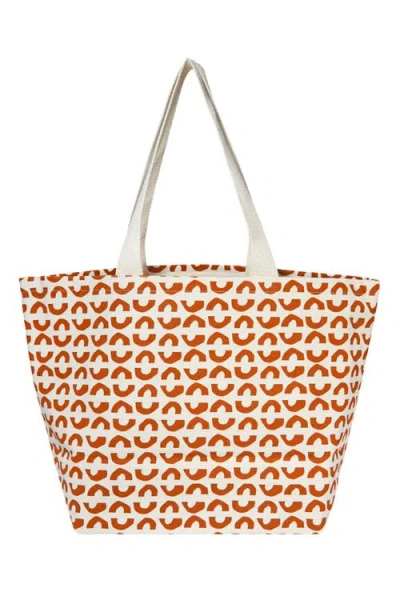 Dance Happy Emerson Wide Tote Bag In Rust