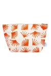 Dance Happy Ginkgo Cosmetic Bag In Bright Orange
