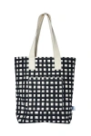 Dance Happy Grid Carry All Tote Bag In Black