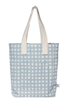 Dance Happy Grid Carry All Tote Bag In Steel