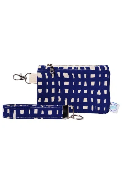 Dance Happy Ivy Wristlet With Key Fob In Navy