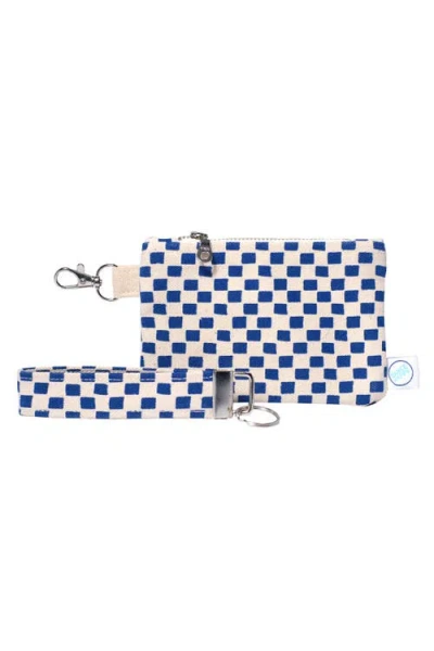 Dance Happy Jamie Wristlet With Key Fob In Navy
