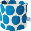 Dance Happy Large Circles Round Bin/canvas Planter In Azure