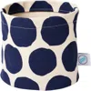 Dance Happy Large Circles Round Bin/canvas Planter In Navy