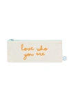 Dance Happy Love Who You Are Pencil Case In Bright Orange