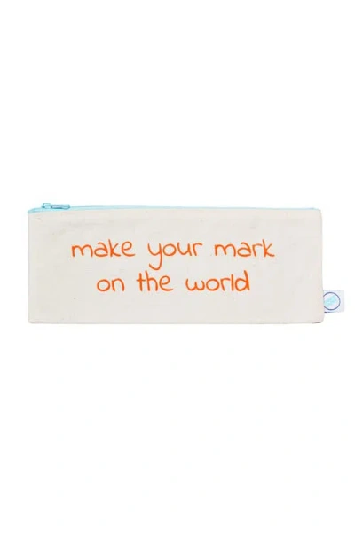 Dance Happy Make Your Mark Pencil Case In Bright Orange