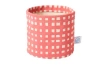 Dance Happy Micro Grid Round Bin/canvas Planter In Coral