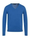 Dandi Man Sweater Blue Size L Cotton In Blue