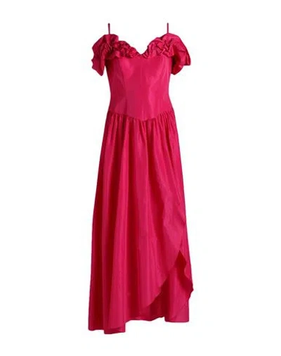 D'andrea Collection Woman Maxi Dress Fuchsia Size 8 Polyester In Pink