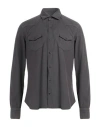 Dandylife By Barba Man Shirt Charcoal Size 17 Cotton