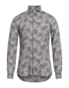 Dandylife By Barba Man Shirt Grey Size 15 Linen