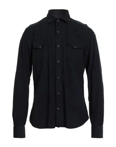 Dandylife By Barba Man Shirt Midnight Blue Size 17 ½ Cotton