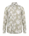 Dandylife By Barba Man Shirt Military Green Size 17 Linen In Green