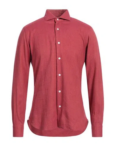 Dandylife By Barba Man Shirt Red Size 15 ¾ Cotton
