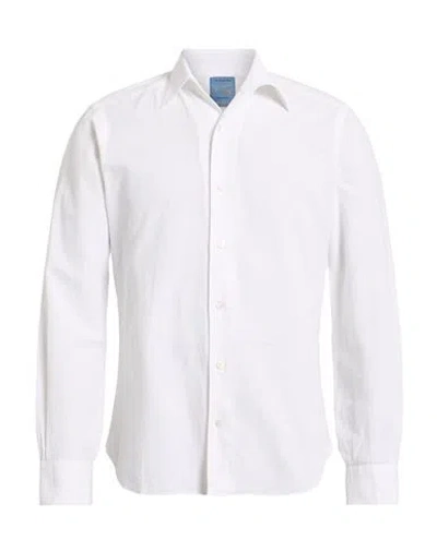 Dandylife By Barba Man Shirt White Size 16 ½ Cotton, Polyamide, Elastane