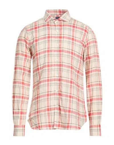 Dandylife By Barba Napoli Man Shirt Ivory Size 15 ½ Linen In White