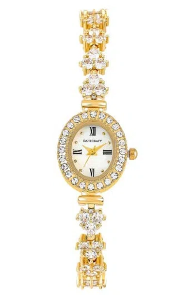 Danecraft Crystal Mother-of-pearl Quartz Bracelet Watch, 20mm X 23mm