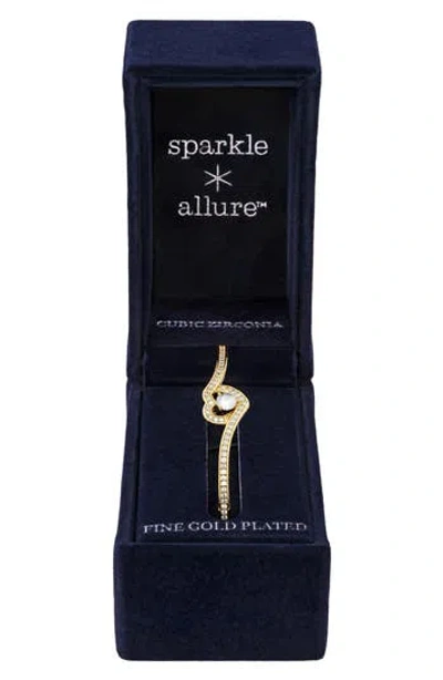 Danecraft Heart Cubic Zirconia Bangle In Gold
