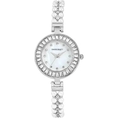 Danecraft Mother-of-pearl Quartz Bracelet Watch, 20mm In Silver