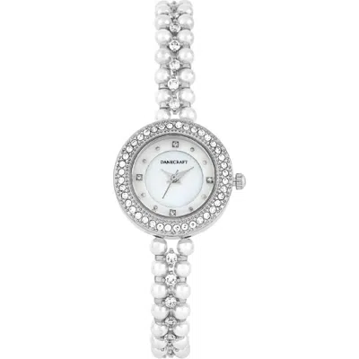 Danecraft Mother-of-pearl Quartz Bracelet Watch, 25mm In Silver