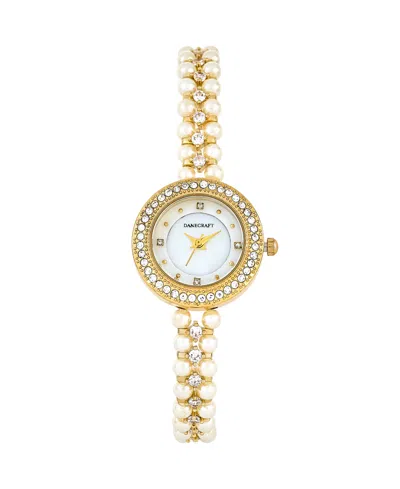 DANECRAFT WOMEN'S 18K FINE GOLD PLATED ANALOG WATCH