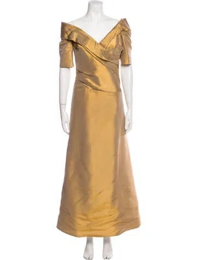 Pre-owned Danes Silk Long Dress In Neutral
