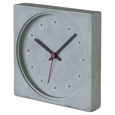 Pre-owned Danese Milano Kuno Prey Concrete Clock, 1986 In Gray