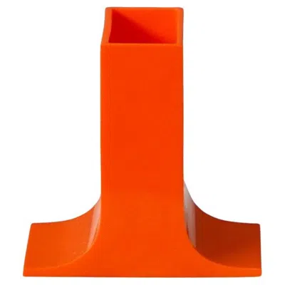 Pre-owned Danese Milano Original Orange 'lampedusa' Vase By Enzo Mari For . Italy, 1960s