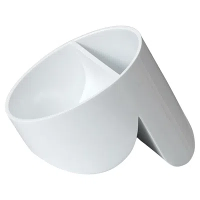 Pre-owned Danese Milano Original White 'colleoni' Bowl By Enzo Mari For . Italy, 1970s