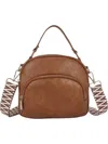 Dani & Em Women's Navi Patterned Strap Crossbody Bag In Camel In Brown