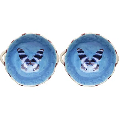 Danica Brands Aurora Footed Bowl In Blue
