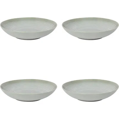 Danica Brands Set Of 4 Aquarius Sage Individual Pasta Bowl 8.5 Inch In Green
