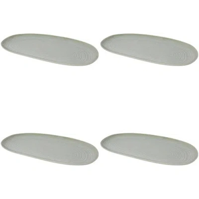 Danica Brands Set Of 4 Oval Platter 15 Inch In Green