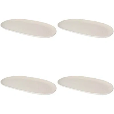 Danica Brands Set Of 4 Oval Platter 15 Inch In Neutral
