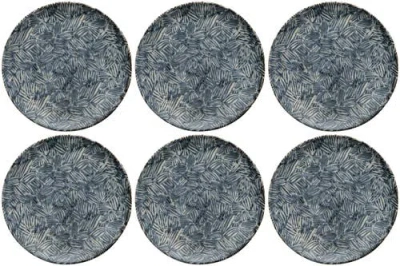 Danica Brands Set Of 6 Arbor Element Appetizer Plate In Blue