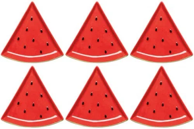 Danica Brands Set Of 6 Shaped Dish Melon Pop In Orange